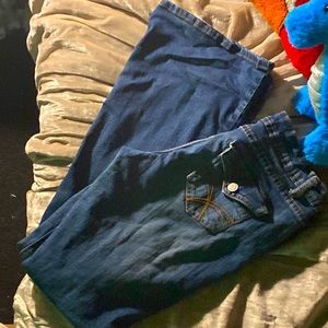 So low rise flared/boot cut jeans